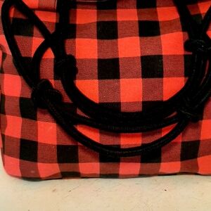 Plaid Red and Black Women's Bag